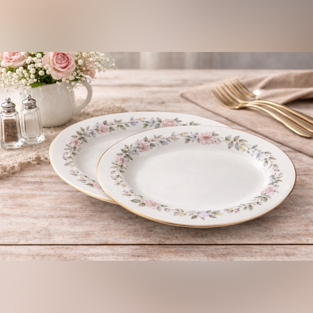 Royal Worcester “June Garland” Oval Serving Platters – Set of 2